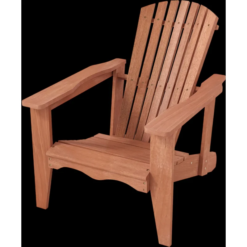 Costway Solid Wood Adirondack Chair High Back Wide Armrests 526174398 New