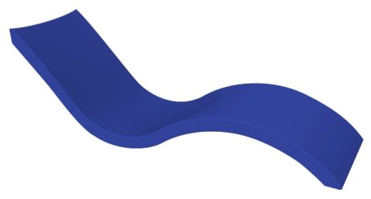 Ledge Lounger Signature Chaise by Ledge Lounger – Ergonomic In-Pool Lounger (0–9″ Shelf Depth), Dark Blue