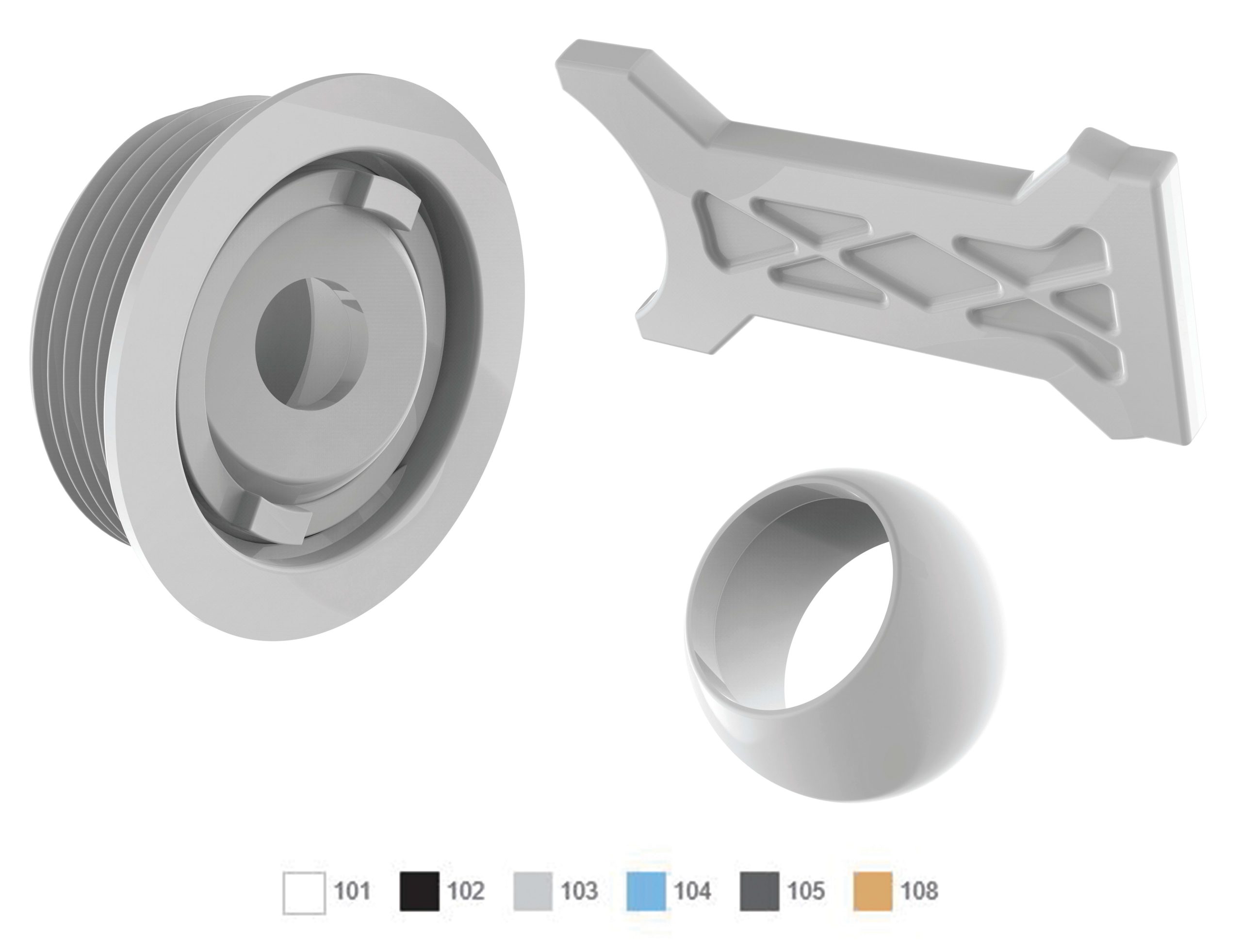 AquaStar Dark Gray Flush Retrofit Eyeball