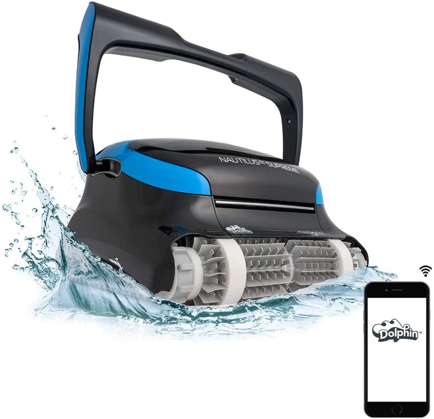 Maytronics Dolphin Nautilus CC Supreme Robotic Pool Cleaner with Pro Caddy