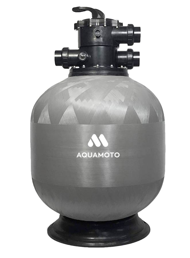 Aquamoto EcoPixel 24" Glass Media Pool Filter with 2" Valve
