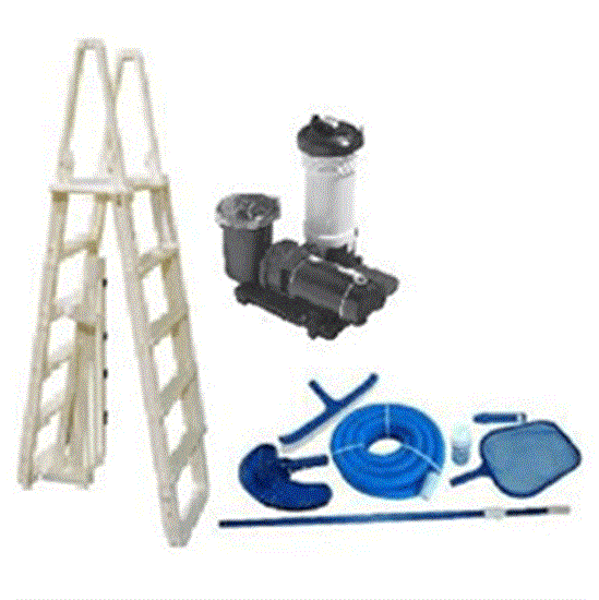 Above Ground Pool Equipment Pack for 15' Round Pool - IncludesLarge Cartridge System