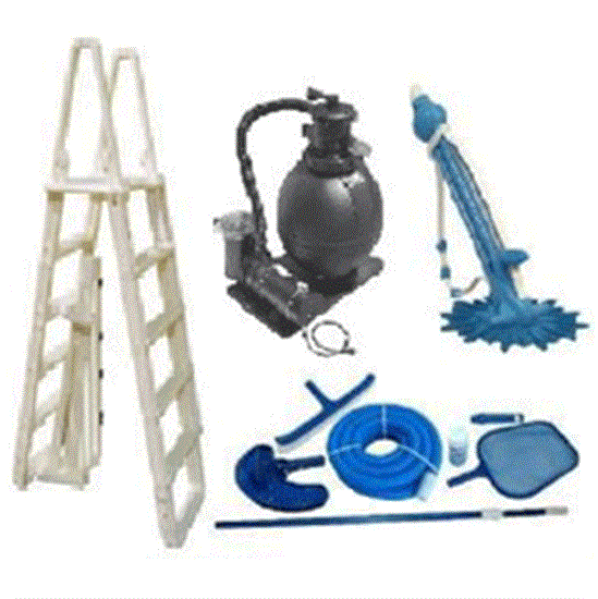 Above Ground Pool Equipment Pack for 15' Round Pool - Includes Large Sand System