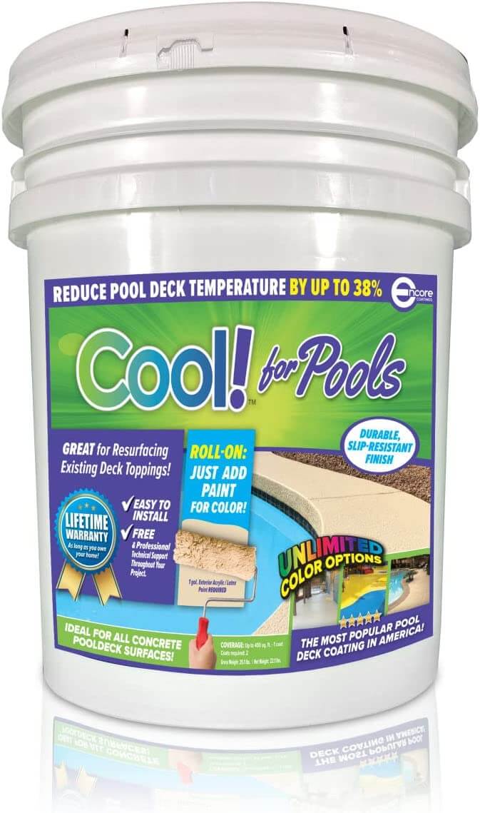 Encore Coatings Encore Cool Pool Deck Coating Kit – 5 Gallon