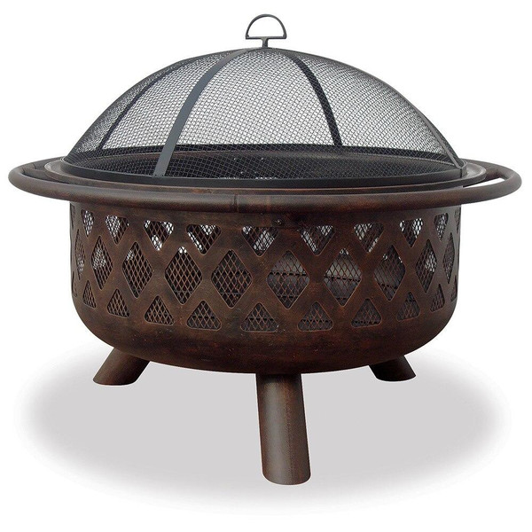 Endless Summer 30 in Oil Rubbed Bronze Wood Burning Outdoor Fire Pit with Lattice Design