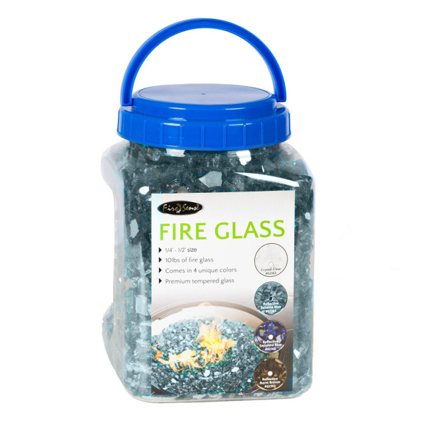 Bahama Blue Reflective Fire Glass