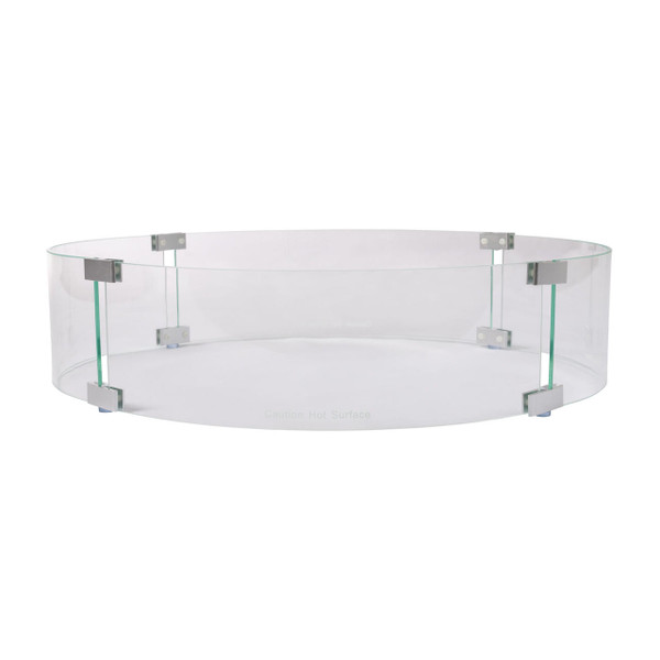 Tempered Glass Wind Guard For Round Fire Pits