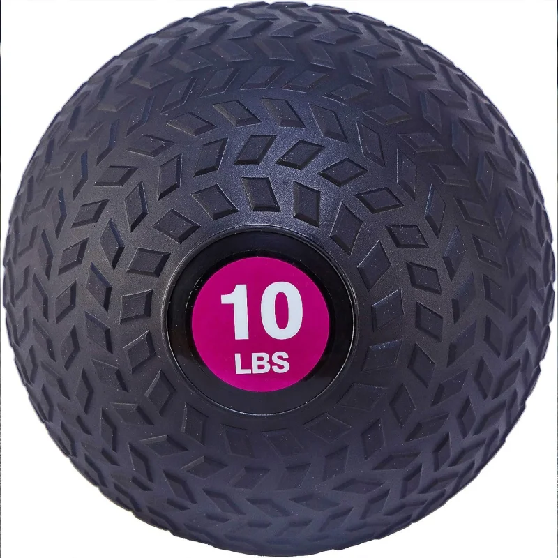 Fitvids 10 Pound Weighted Medicine Ball for Home Gym Training, Fitness, Purple