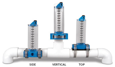 Rola-Chem 4" PVC 175-500GPM Top Mount Flowmeter, 570381T