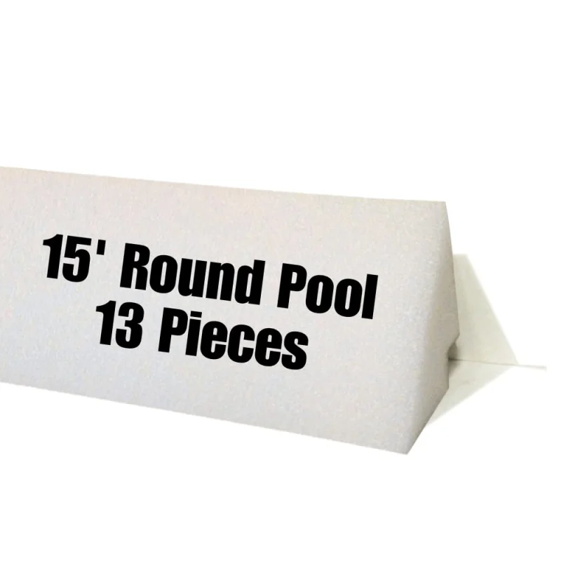 Freetime Fun 46" 13 PCS Peel and Stick Pool Cove for 15' Round Above Ground Pool - Dense Closed Cell Foam Peel and Stick Above Ground Pool Cove with Adhesive Back for Pool Liner Protection