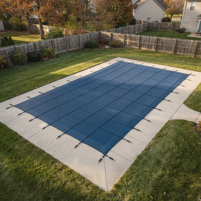 GLI ProMesh 18' x 36' Rectangular Mesh Safety Cover Blue
