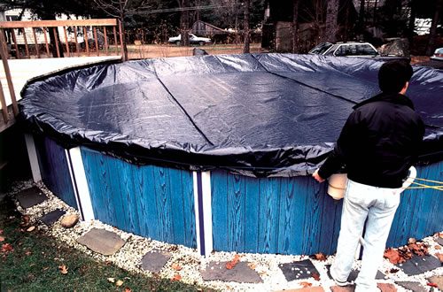 GLI Above-ground Winter Cover, 10 x 15 ft. Oval Pool Size, 13 x 18 ft. Cover Size (451015OVCLA3BX)