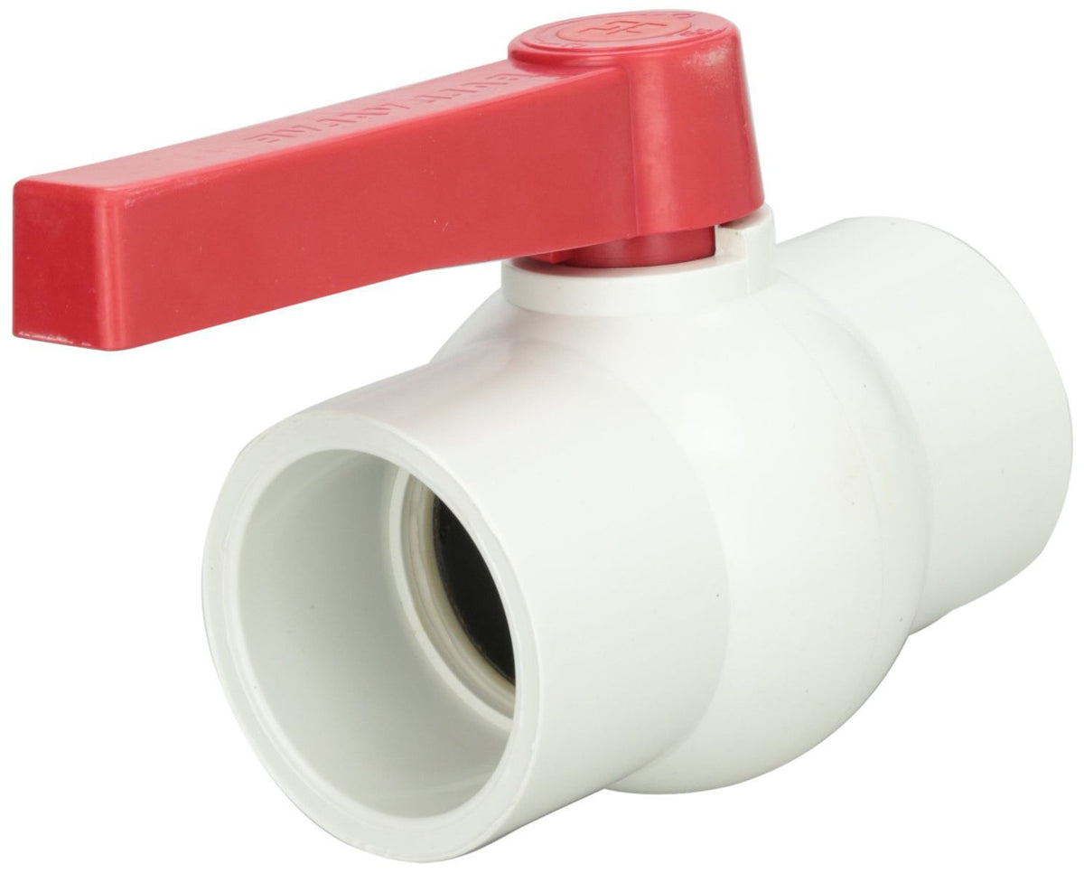 Hayward QVC1025SSEW 2-1/2-Inch White QVC Series Compact Ball Valve with Socket End Connection