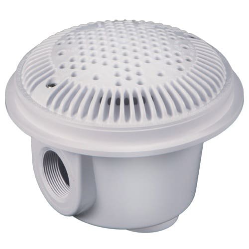 Hayward 8" Round Main Drain Dual Outlet Suction, 2" FIP x 1-1/2"FIP, White, Vinyl| WG1049AVPAK2