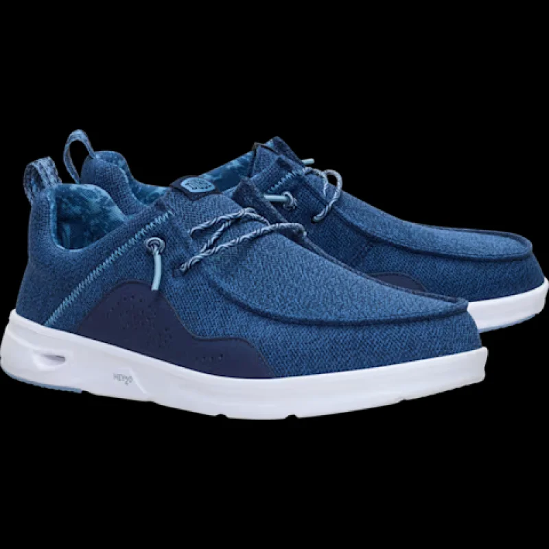 HEYDUDE Wally Hey2O Mesh Shoe (Navy Blazer/White) Men's 12