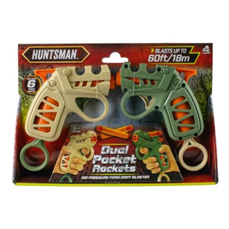 Huntsman Dual Pocket Rockets Foam Dart Blaster