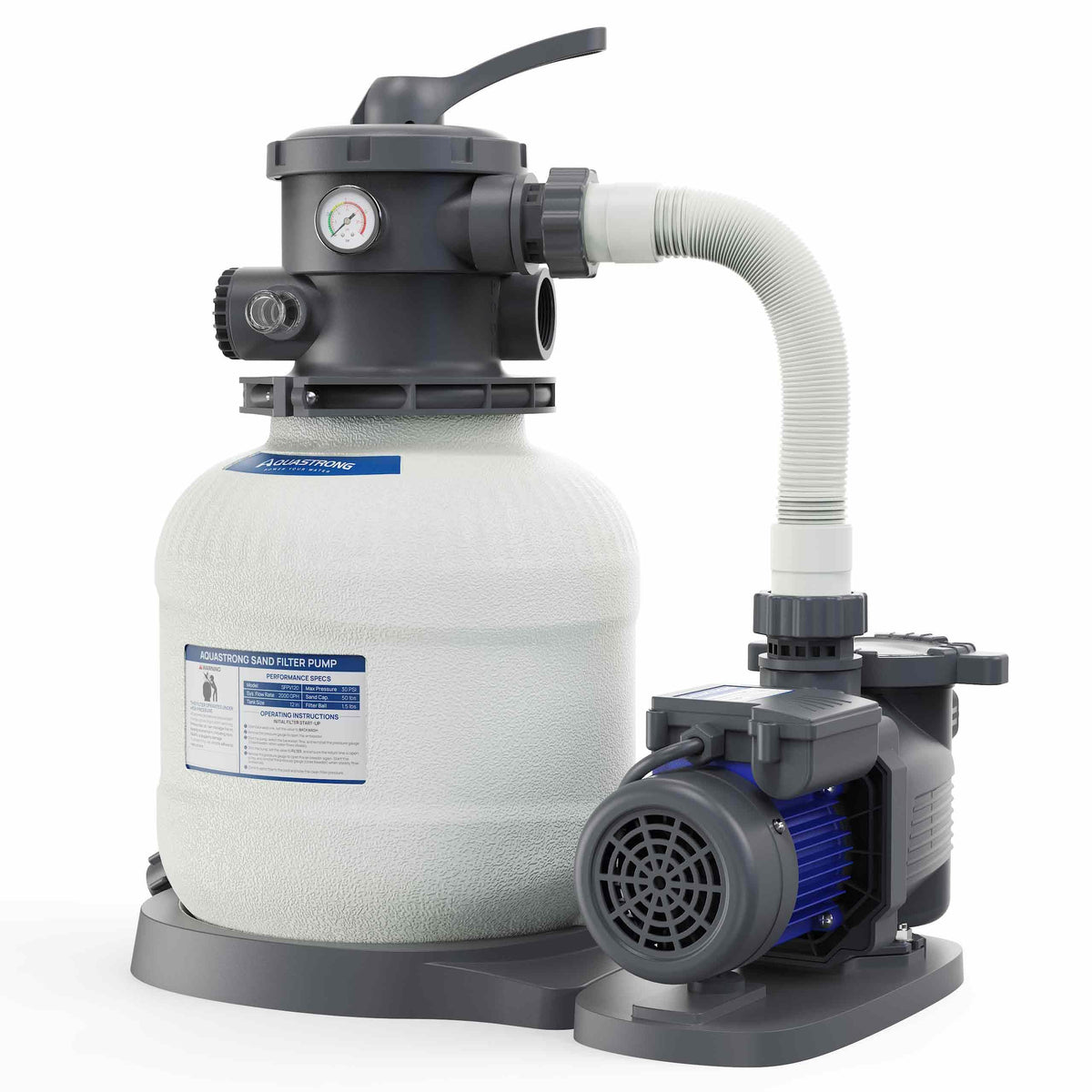 SFPV120 1 /2 HP Sand Filter Pump 2500GPH, 12in Up to 9000GAL