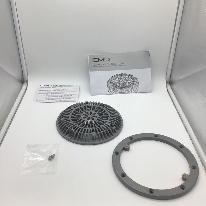 CMP Vinyl Pool Main Drain Rin G 8in Galaxy Dark Gray