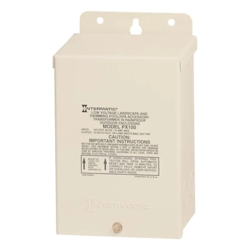 Intermatic PX100 Pool Light 100-Watt Safety Transformer, Beige