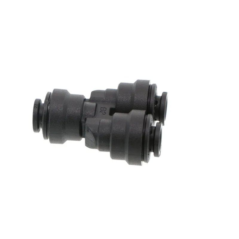 John Guest Two Way Divider Black Polypropylene - 1/4