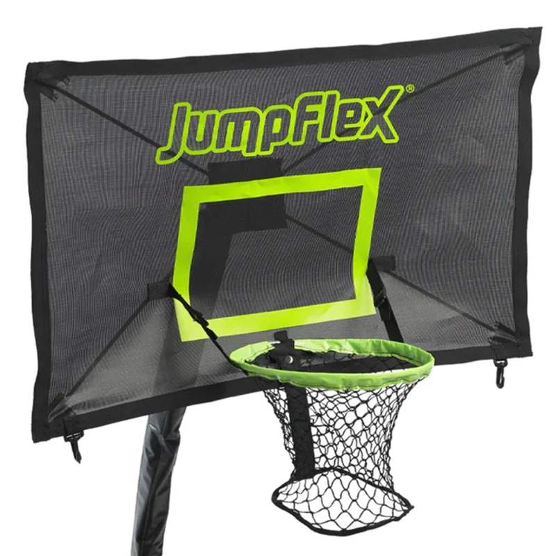 JumpFlex Projam Trampoline Basketball Hoop Accessory with Ball and Pump, Black (Refurbished)