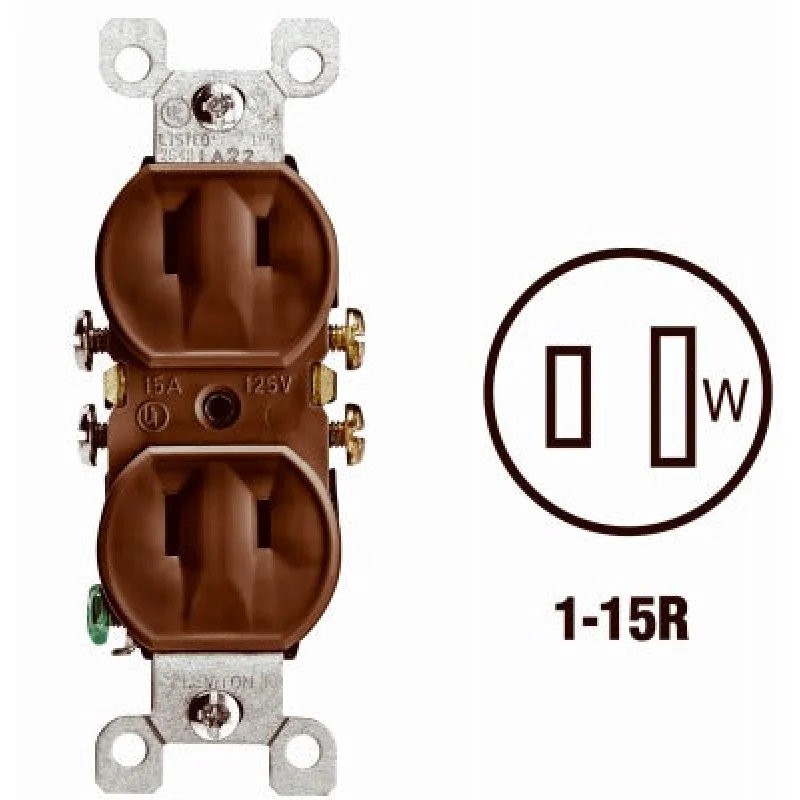 Leviton Mfg Co 007-00223-000 Duplex Outlet 15A 125V 10-pack