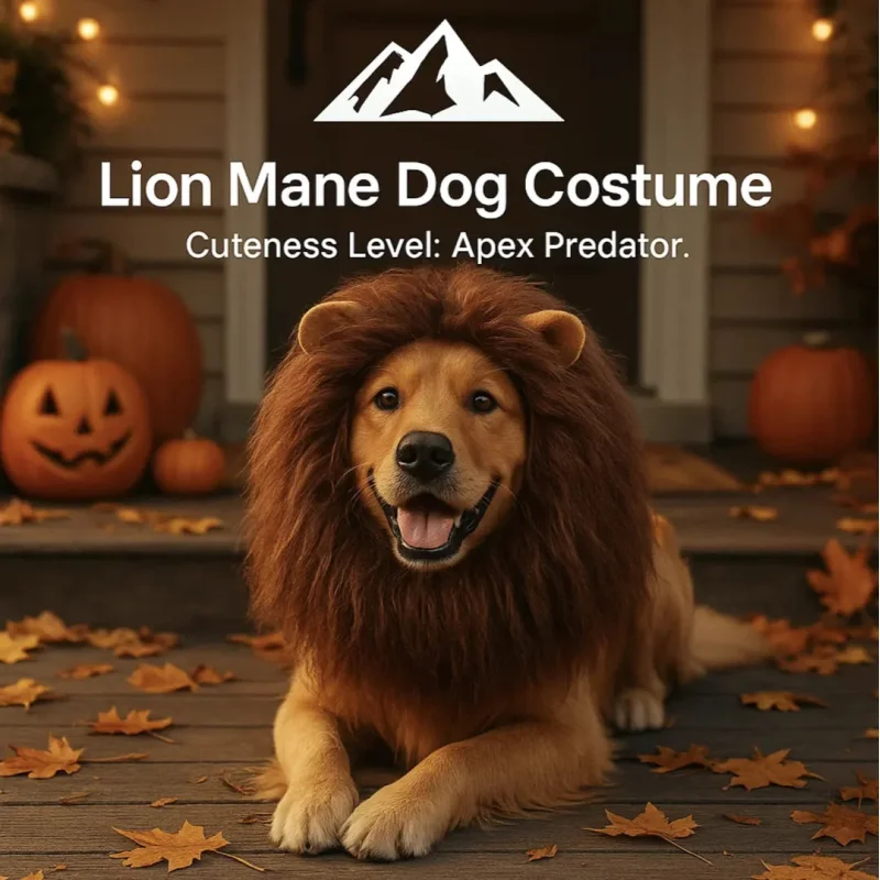 Lion Mane Dog Costume Dark Brown
