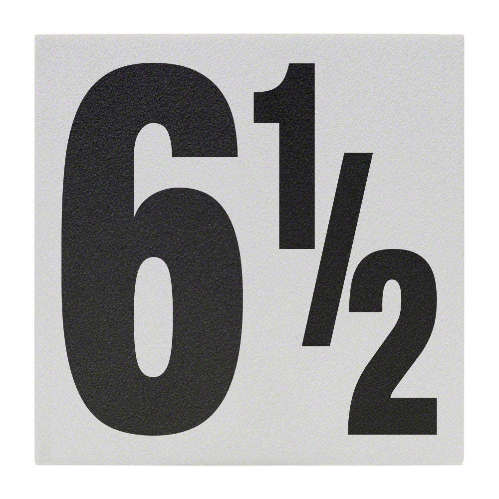 6 1/2 Ceramic Skid Resistant Tile Depth Marker 6 Inch x 6 Inch with 5 Inch Lettering