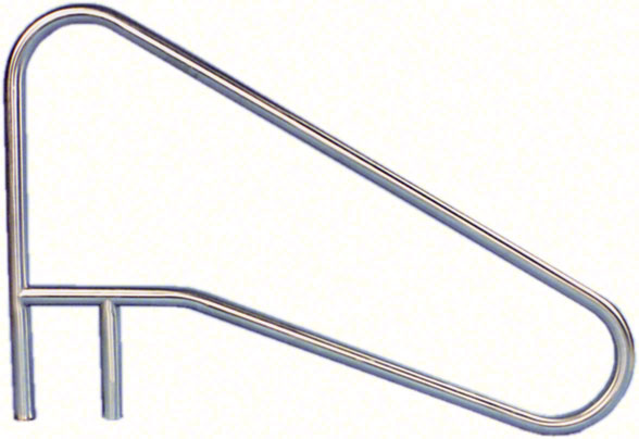 Varden 60 Inch Long Reach Pool Stair Rail - 1.50 x .120 Inches - Marine Grade