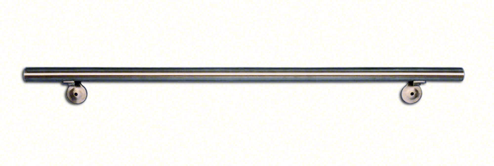 Pool Exercise Rail - 13 Feet Plain Ends With 3 Brackets - 1.90 x .065 Inches