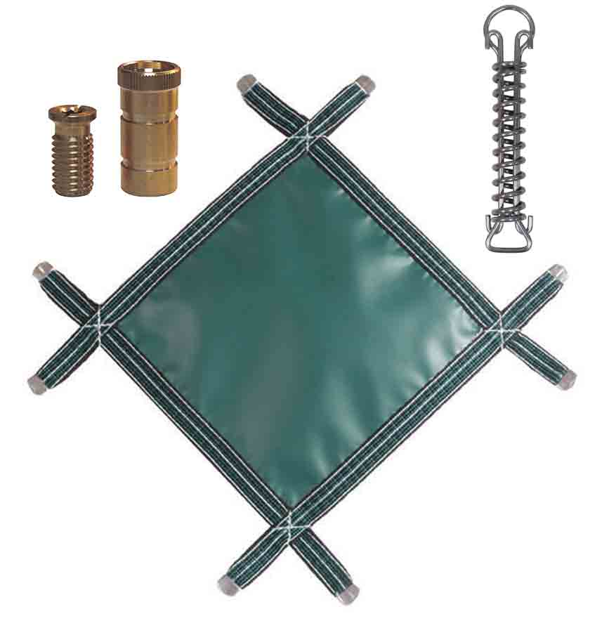 PermaGuard Solid Vinyl Oval Safety Pool Cover 17 x 35 Feet With No Drain