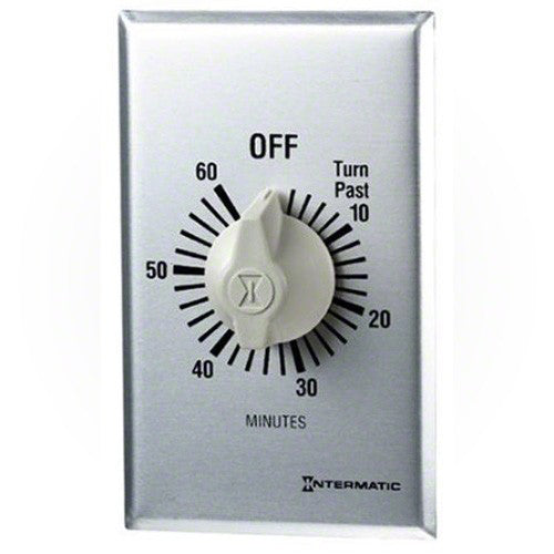 Commercial Spring Wound Countdown Timer - 60 Minute DPST - 125-277 Volts