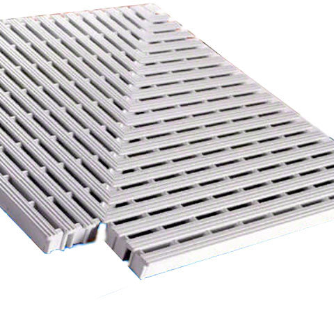 SuperGrip Perpendicular 45 Degree Corner 6 Inch - Non-Sloping Inside - White