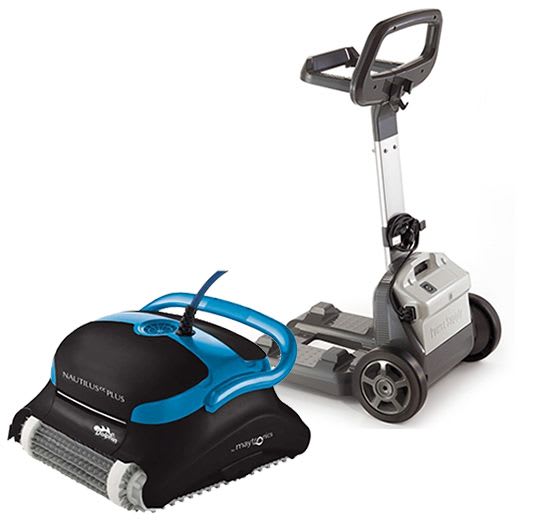 Maytronics Dolphin Nautilus CC Plus Robotic Pool Cleaner with Pro Caddy