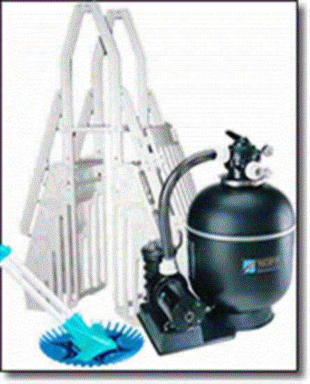 Supreme 12x17 Oval Large Sand Equipment Package for Above Ground Pools