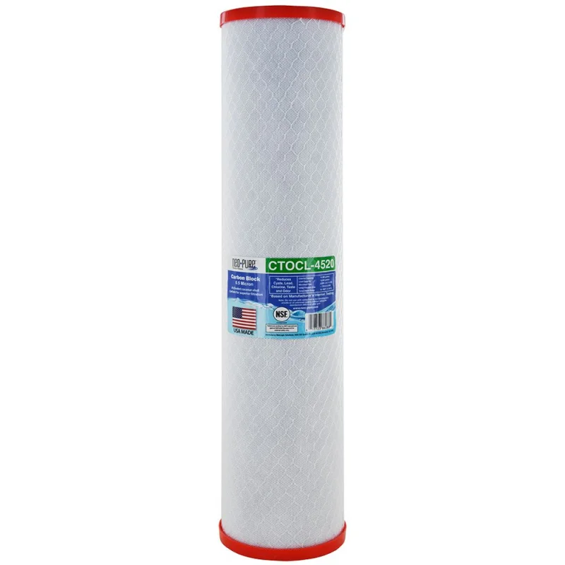 Neo-Pure CTOCL-4520 20" x 4-1/2" Coconut Shell Carbon Block Filter 0.5 micron