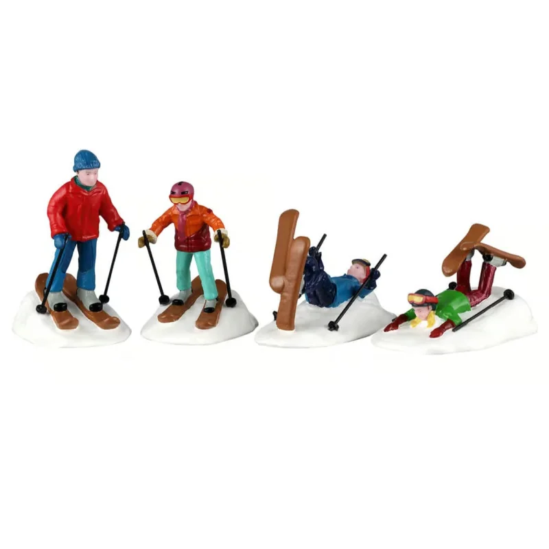 NEW 2026 Lemax Vail Village Figurines: Ski School Lessons, Set of 4 #62632
