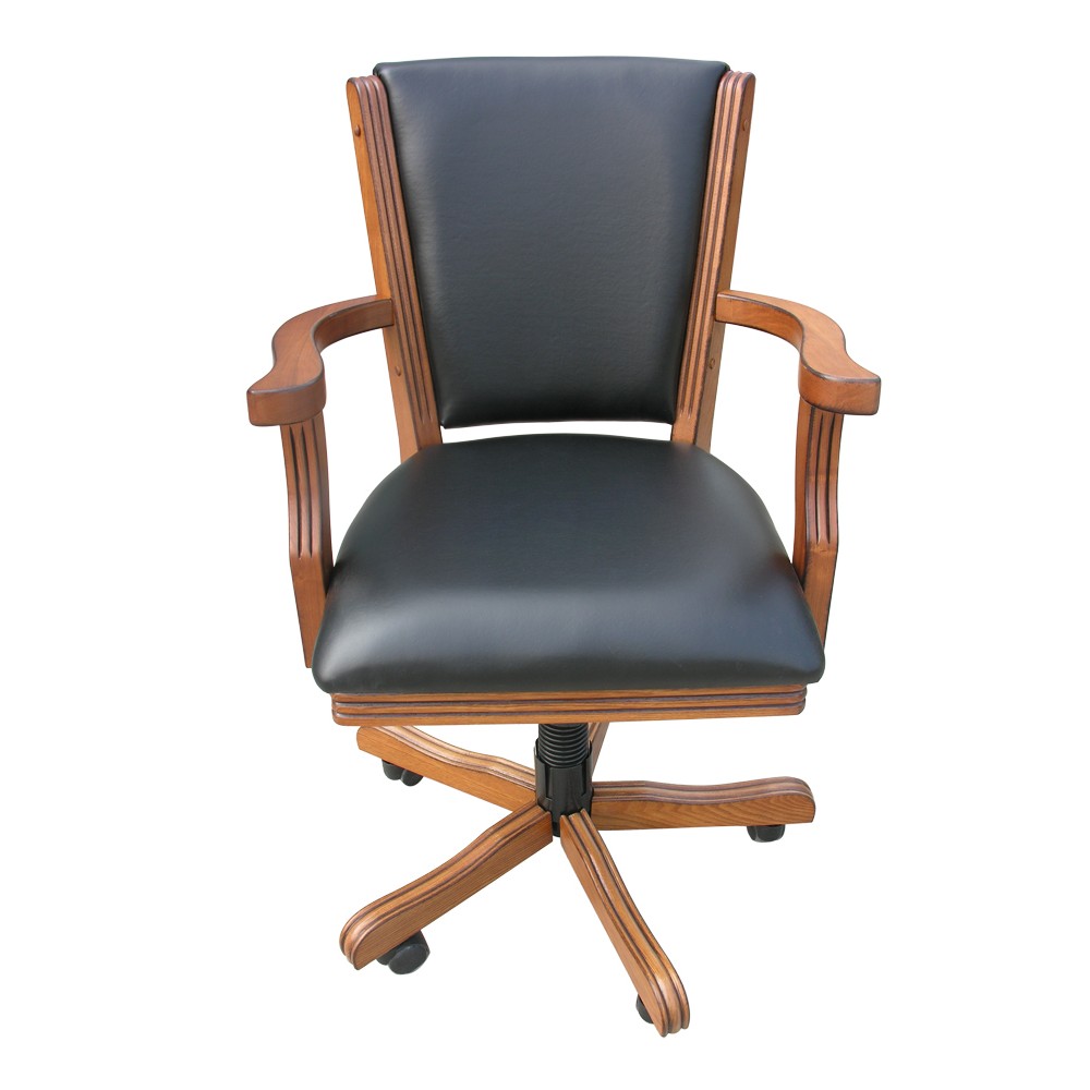 Antique Dark Oak Poker Chair - Set of 4