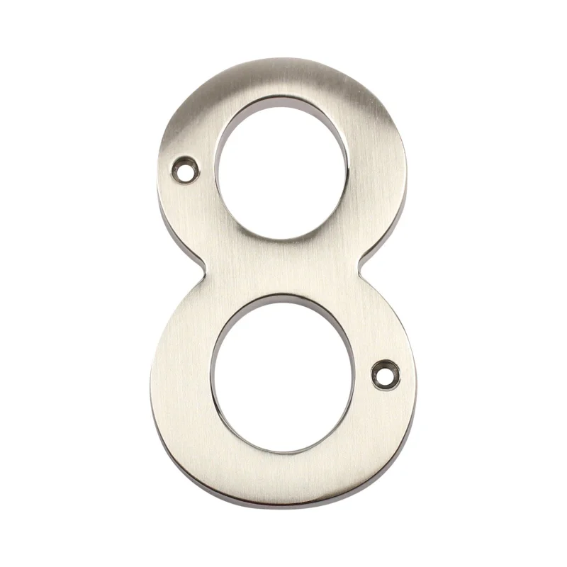 Pamex DD074S8SN House Number 8 Satin Nickel 4 Inches