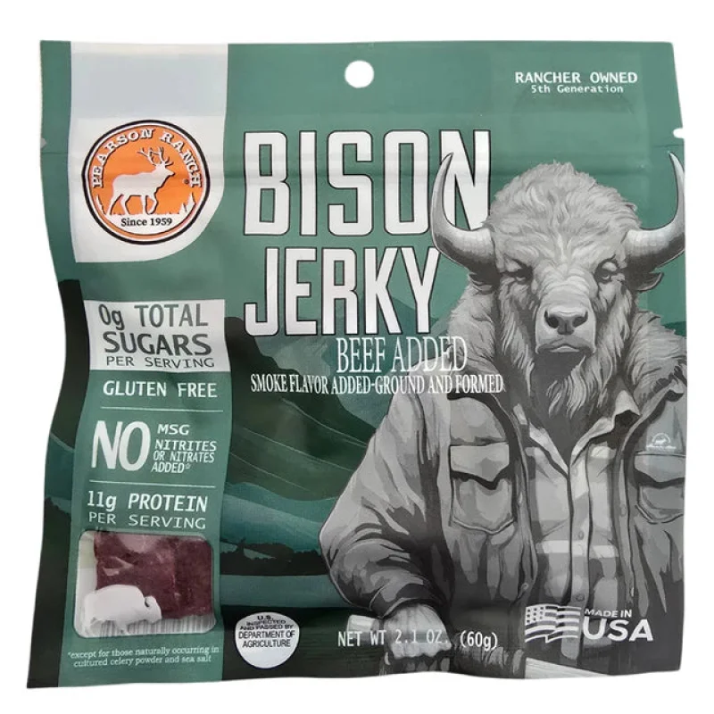 Pearson Ranch Bison Jerky - 2.1oz Resealable Bag