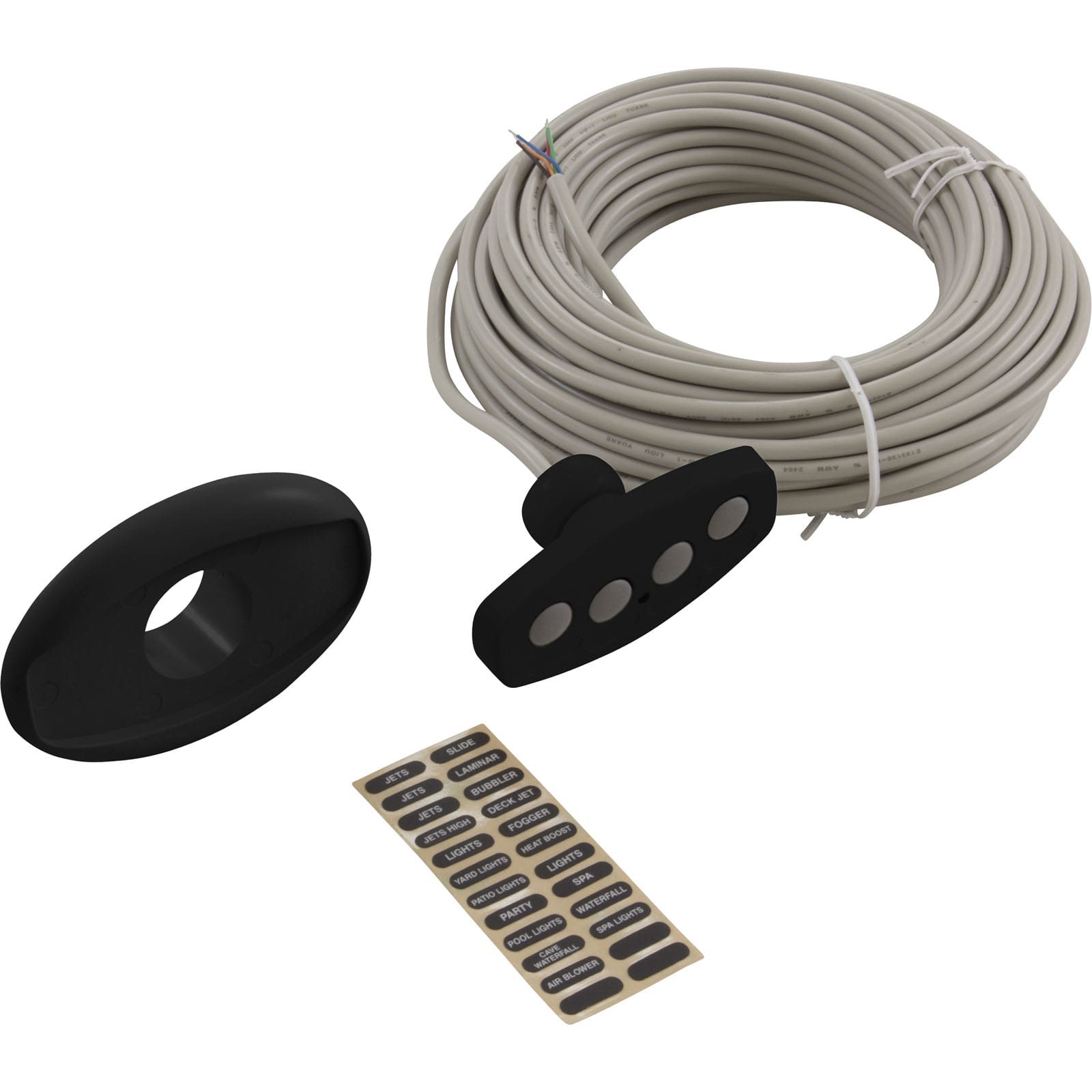 Pentair Black iS4 4-Function Spa-Side Remote Control with 50' Cord 5 VDC