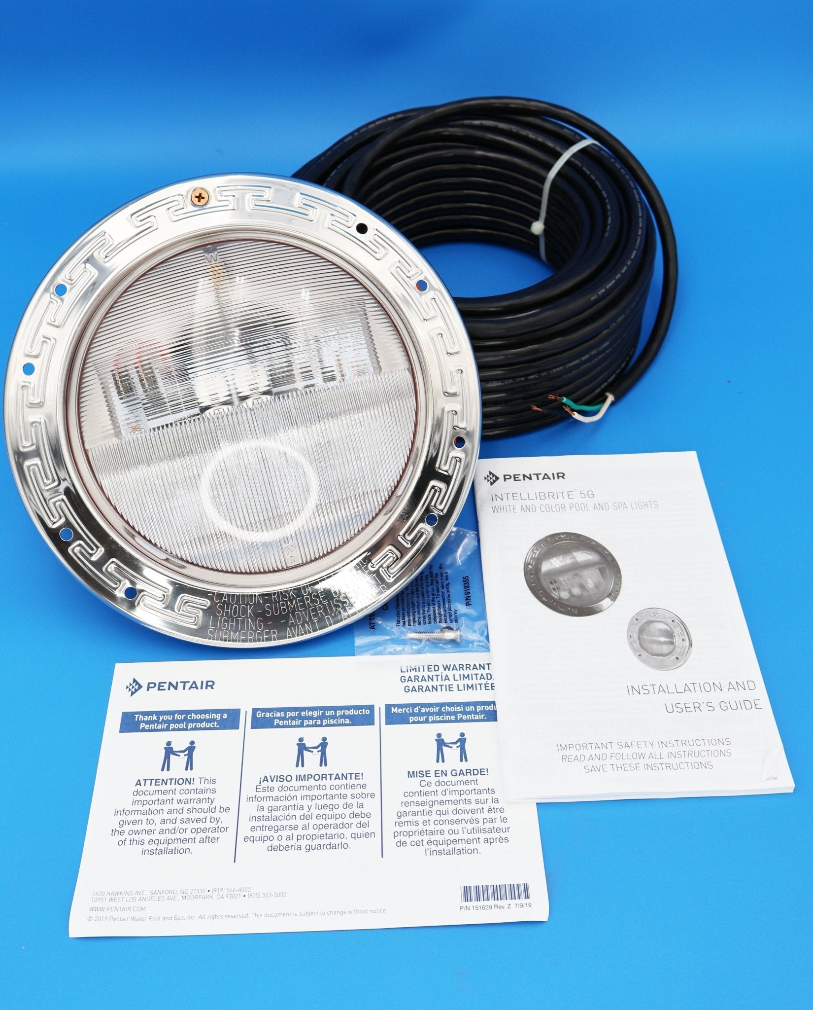 Pentair IntelliBrite 5G White LED Light 100' 120V 500W 601302