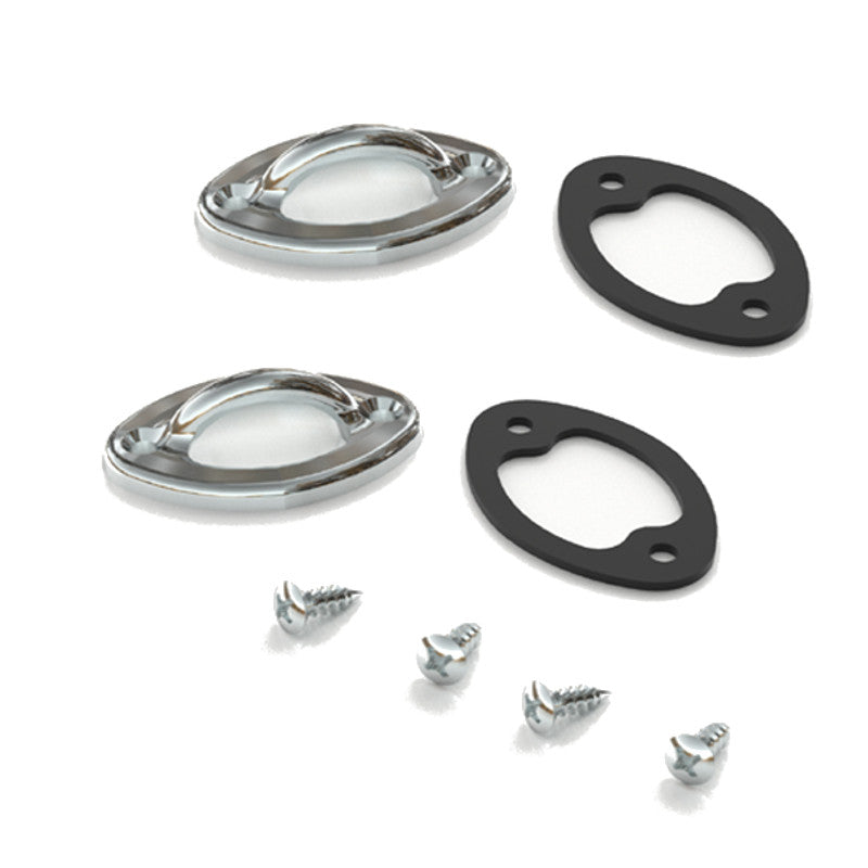 Perma-Cast PI-76 Flat Oval Rope Eye Chrome Plated Bronze
