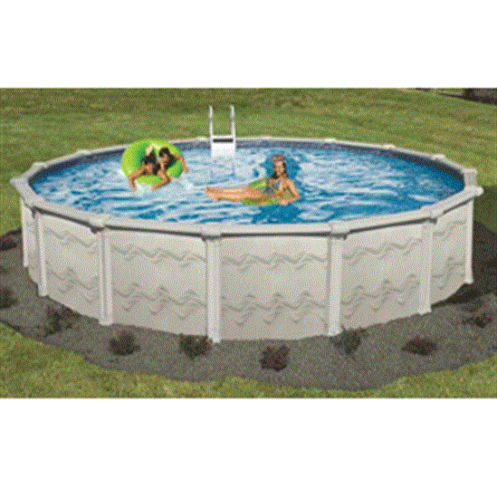 Sunsation 18' Round 54" Galvanized Steel Above Ground Pool with 8" Top Seat - PL08540018
