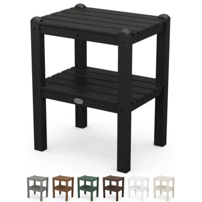 POLYWOOD Two Shelf Side Table - TWST Grey