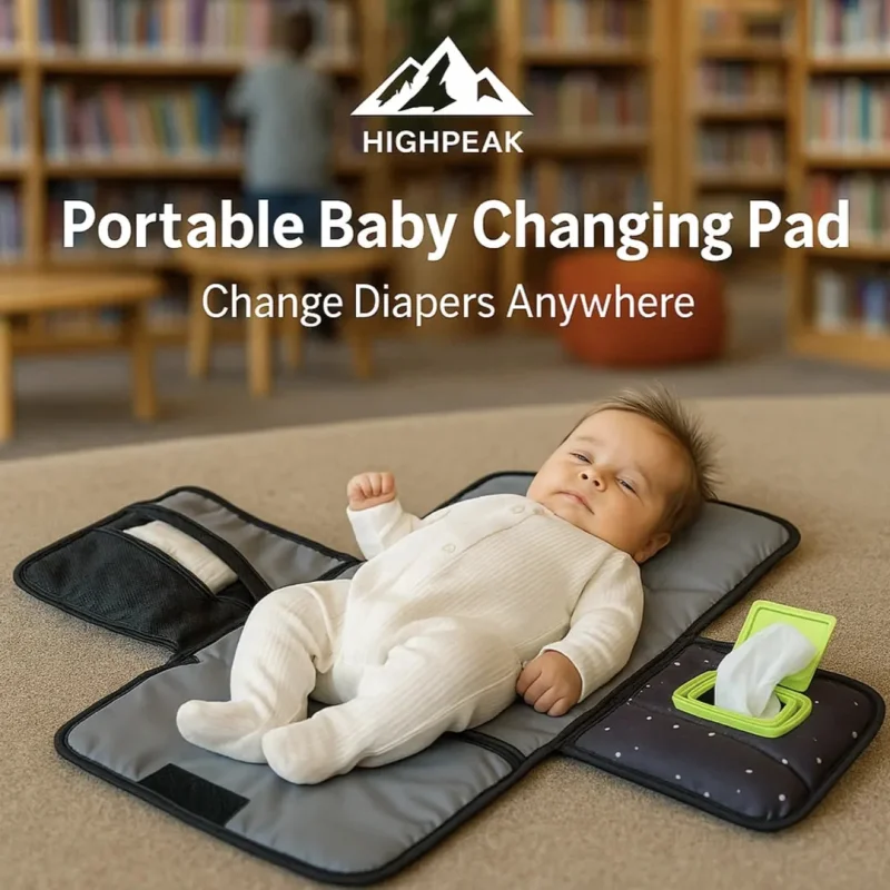 Portable Baby Changing Pad Black