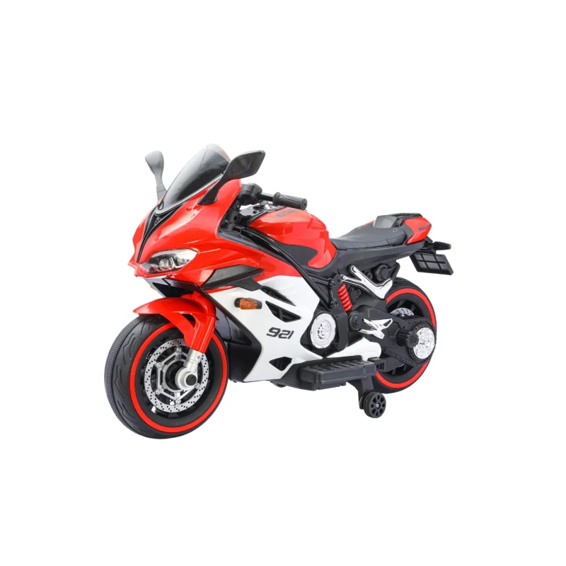Red Electric Sports Motorcycle