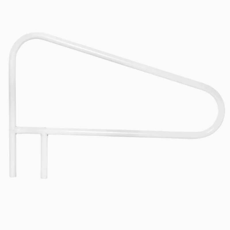 Saftron 3-Bend Cross-Braced Return-to-Deck HandrailWhite | CBRTD-352-W