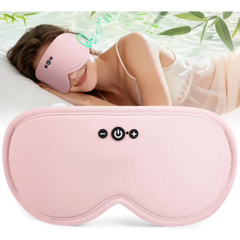 Serene Sleep | Bluetooth 5.4 3D Eye Mask with Zero Side Pressure | Breathable & Light Blocking for Ultimate Comfort Black