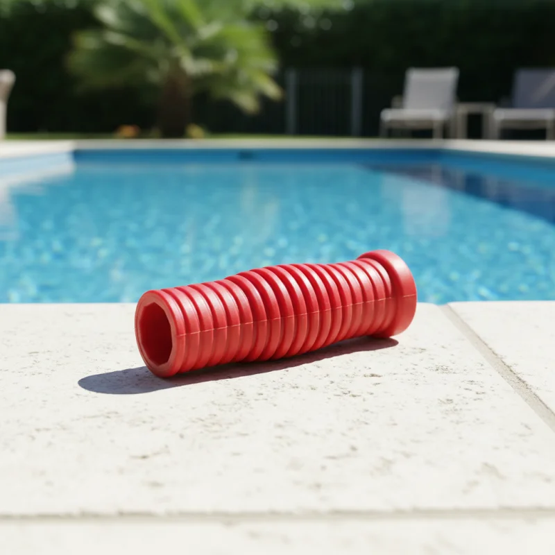Skimlite 1 Inch Small Red Decagon Hand Grip for Aluminum Telescoping Pool Poles